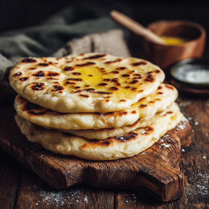 u3929625643 2 Ingredient Dough Naan No Yeast stacked on a rus 7a4e3b75 8961 4c3c a210 e16c149fa347 0