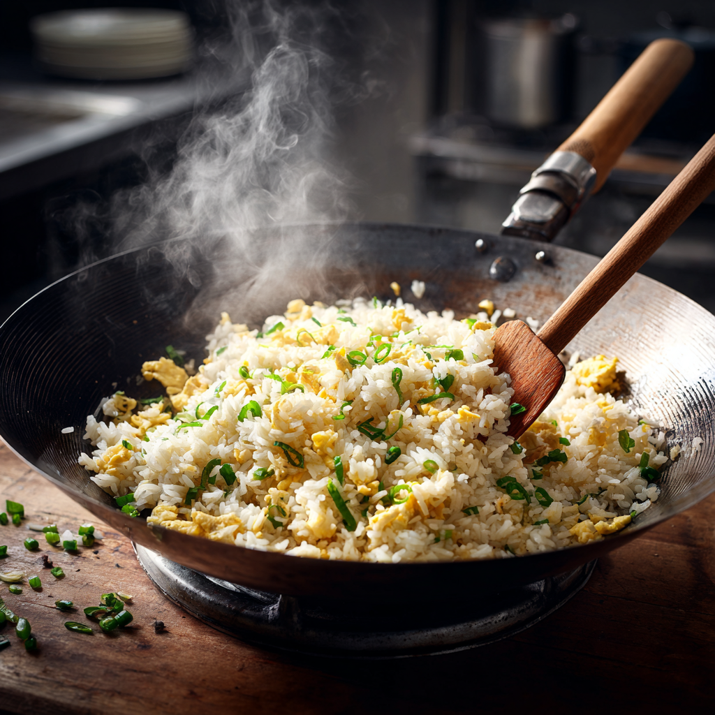 u3929625643 Authentic egg fried rice in a steel wok fluffy ja 74c8ef1c 274a 400f a406 77d2b92d1c99 3