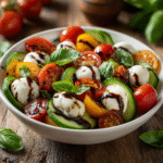 Fresh Cucumber Caprese Salad 41 u3929625643 Bright cucumber caprese salad in white bowl cherr da2a58b0 1fd6 4585 8bdd 9a79c125a180 0