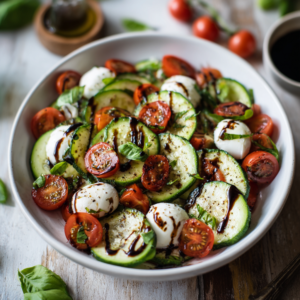 Fresh Cucumber Caprese Salad 3 u3929625643 Bright cucumber caprese salad in white bowl cherr da2a58b0 1fd6 4585 8bdd 9a79c125a180 1