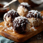 Bounty Balls (Healthy Coconut Chocolate Balls) 33 u3929625643 Close up of homemade Bounty Balls chocolate coate 30966061 7192 4e44 b6ee 655f5fe2fcde 2