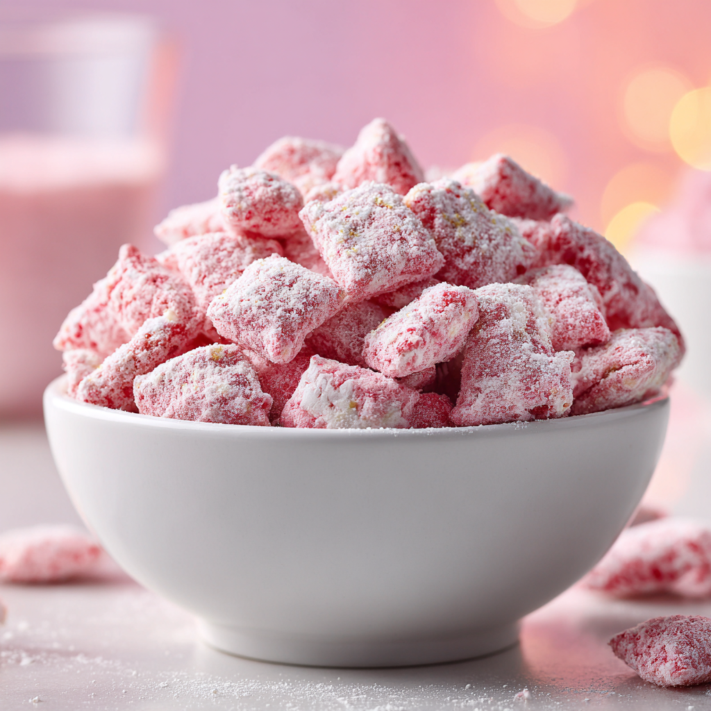 u3929625643 Close up bowl of strawberry shortcake puppy chow fb38b47d 8a8b 4ef8 b146 d9c4602ad53d 2