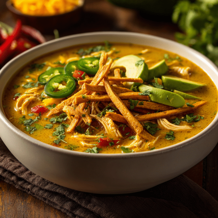 u3929625643 Creamy Chicken Tortilla Soup in a white bowl topp fb65c64b 3478 4654 bf66 5fd74f933ab8 3