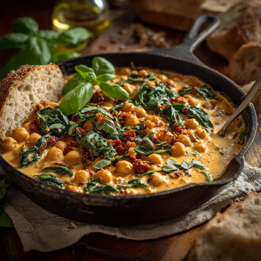 u3929625643 Creamy vegan marry me chickpeas in a rustic skill 6590d8aa 9e1e 477d 9830 a1aa8dbdab9a 2