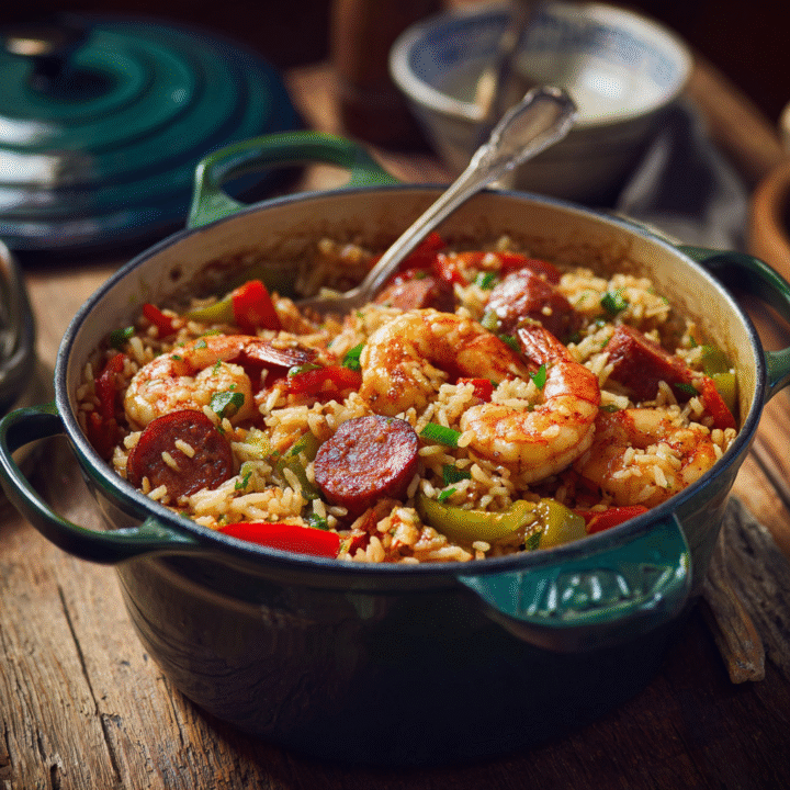 Easy Jambalaya - One Pot Louisiana-Style Comfort Food 28 u3929625643 Easy Jambalaya in a Dutch oven shrimp and andouil 9e727d82 ee51 453d b006 f32ed409edc8 2