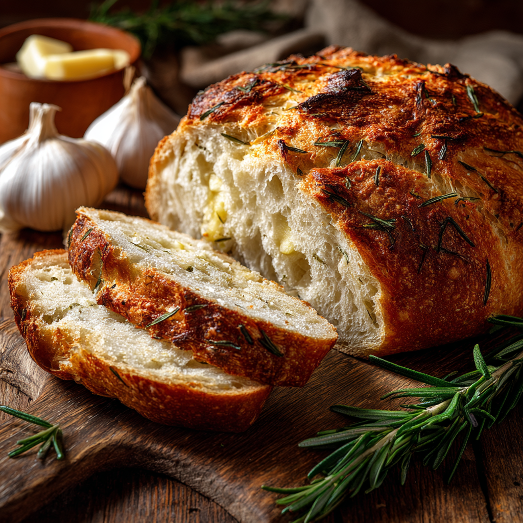 Garlic Herb Dutch Oven Bread Recipe – Bakery-Style No Knead Perfection 3 u3929625643 Garlic Herb Dutch Oven Bread loaf golden cracklin 406c890f 8a15 4f12 a422 314122a22f1c 1