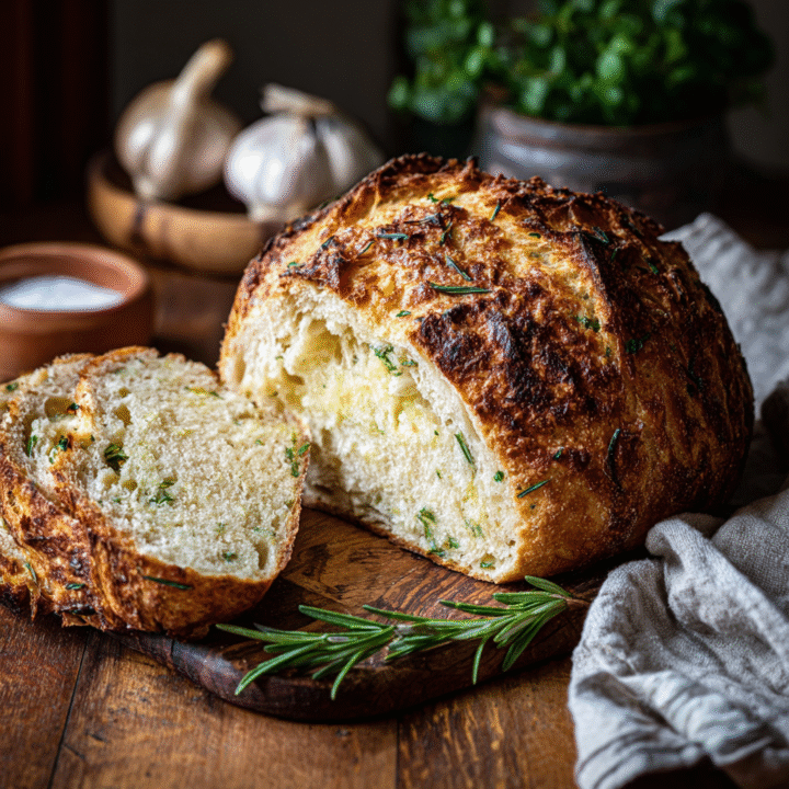 Garlic Herb Dutch Oven Bread Recipe - Bakery-Style No Knead Perfection 10 u3929625643 Garlic Herb Dutch Oven Bread loaf golden cracklin 406c890f 8a15 4f12 a422 314122a22f1c 2