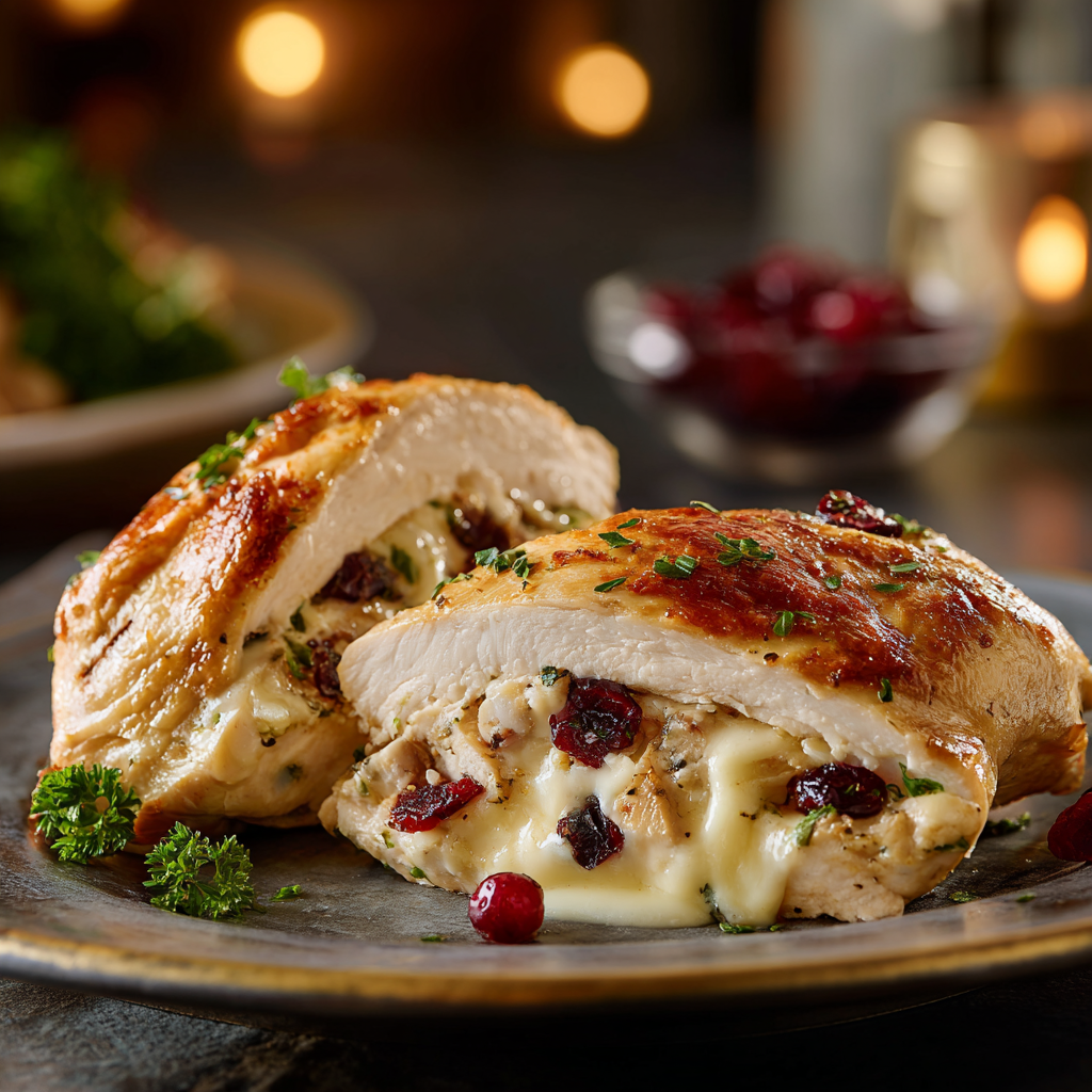 Impressive Cranberry Brie Stuffed Chicken 2 u3929625643 Golden baked chicken breast stuffed with melted b 11ba850c fbf8 4016 bc53 a6030e535133 3