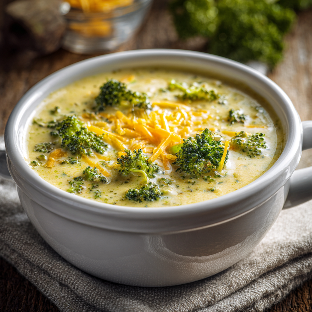 u3929625643 High Protein Broccoli Cheddar Soup in a white cer dd99ca59 73b1 4225 af61 c29cf5b50491 1