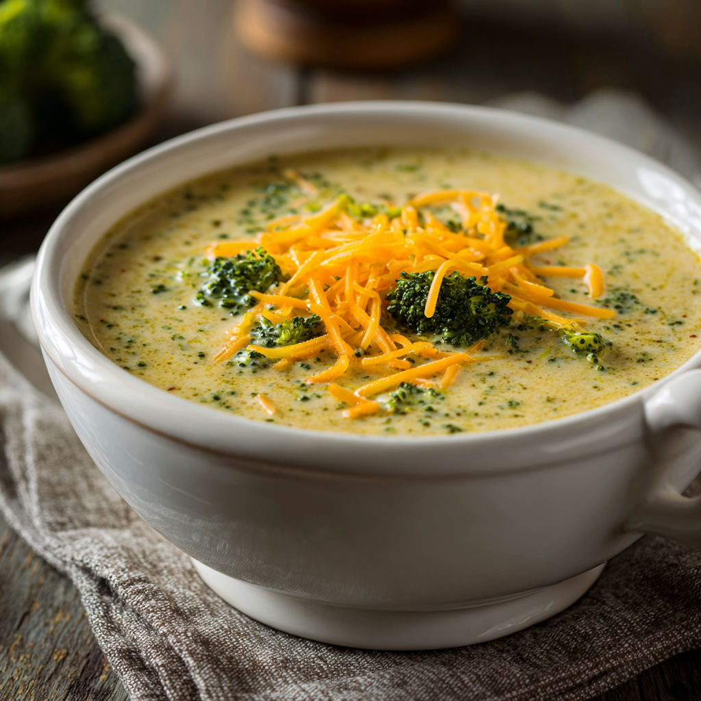 u3929625643 High Protein Broccoli Cheddar Soup in a white cer dd99ca59 73b1 4225 af61 c29cf5b50491 2
