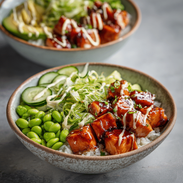 Honey Sriracha Salmon Bowls - Sweet and Spicy Perfection in Every Bite 29 u3929625643 Honey Sriracha Salmon Bowls with glossy glazed sa aedd0ba8 1a4d 4719 8844 d1ed5a196d83 2
