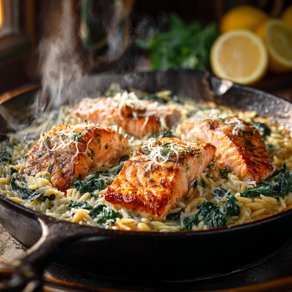One Skillet Salmon with Lemon Orzo – The Ultimate 30-Minute Dinner 1 u3929625643 One Skillet Salmon with Lemon Orzo golden seared 4954e513 26d1 41a4 aa13 b43713a693dc 2