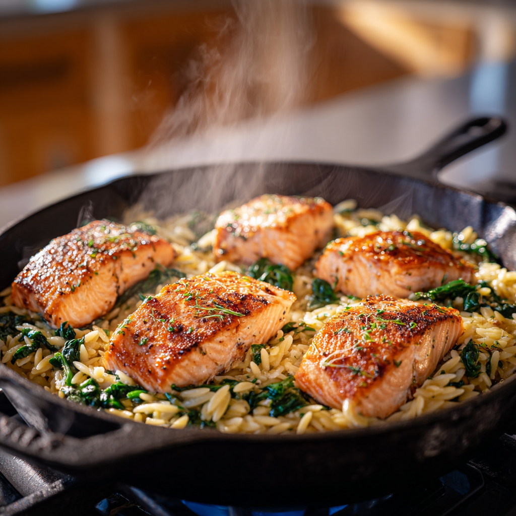 One Skillet Salmon with Lemon Orzo – The Ultimate 30-Minute Dinner 2 u3929625643 One Skillet Salmon with Lemon Orzo golden seared 4954e513 26d1 41a4 aa13 b43713a693dc 3