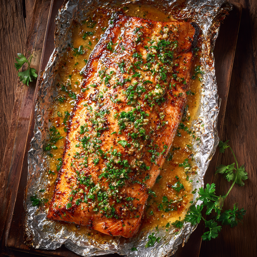 Oven Baked Salmon – The Best Garlic Butter Brown Sugar Salmon 4 u3929625643 Oven Baked Salmon whole fillet on foil lined baki f78e5516 7c43 438a aefd c86af7c5319e 0