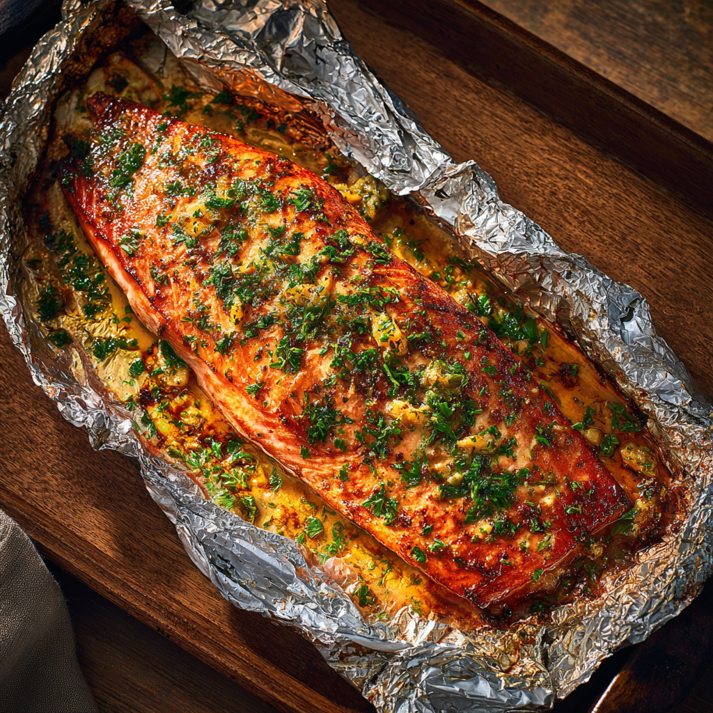 Oven Baked Salmon – The Best Garlic Butter Brown Sugar Salmon 1 u3929625643 Oven Baked Salmon whole fillet on foil lined baki f78e5516 7c43 438a aefd c86af7c5319e 1