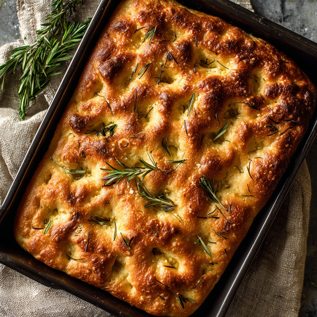 u3929625643 Overhead shot of golden Super Easy No Knead Focac a4af1f9e c4f7 408a 820c 50fd26f998ac 1