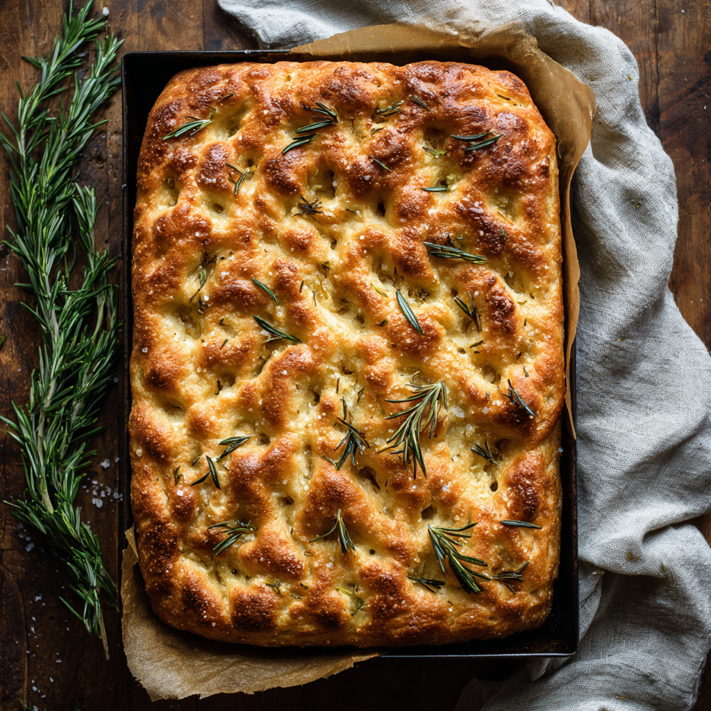 u3929625643 Overhead shot of golden Super Easy No Knead Focac a4af1f9e c4f7 408a 820c 50fd26f998ac 2