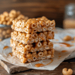 u3929625643 Peanut Butter Cheerio Bars stacked on parchment p 31f7fc9e 773a 4e17 b9e9 112c298028fa 0