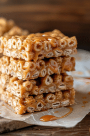 u3929625643 Peanut Butter Cheerio Bars stacked on parchment p 31f7fc9e 773a 4e17 b9e9 112c298028fa 0