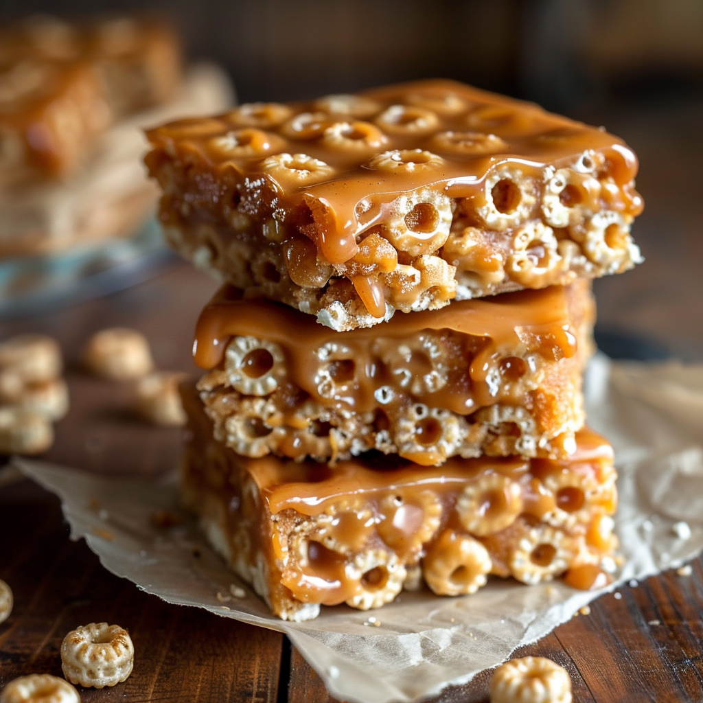 u3929625643 Peanut Butter Cheerio Bars stacked on parchment p 31f7fc9e 773a 4e17 b9e9 112c298028fa 2