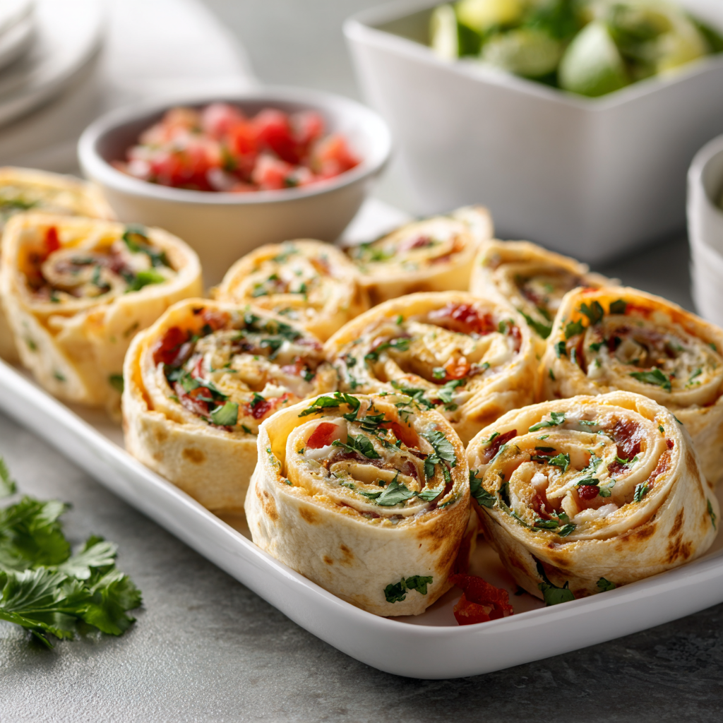u3929625643 Taco tortilla roll ups sliced into pinwheels on w 2008f0c2 5bc9 4951 9c02 cfc8d4ee208b 1