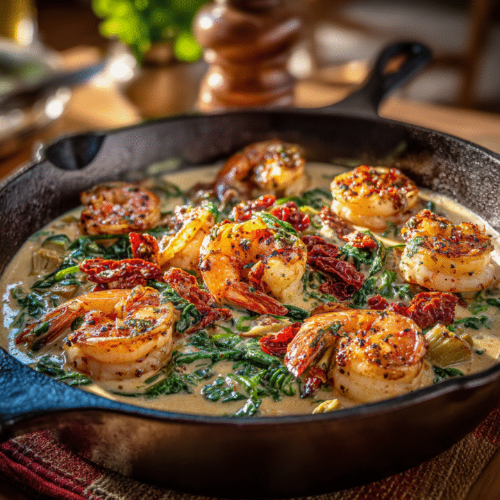 Tuscan Shrimp - Creamy One-Pan 30-Minute Dinner 30 u3929625643 Tuscan Shrimp in a cast iron skillet creamy garli 09e1cad4 5036 4c41 ae92 6e932aa04e31 2