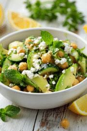 u3929625643 Vibrant chickpea feta avocado salad in white bowl b6150348 3db0 466a 8558 15a2a1af5bf4 2