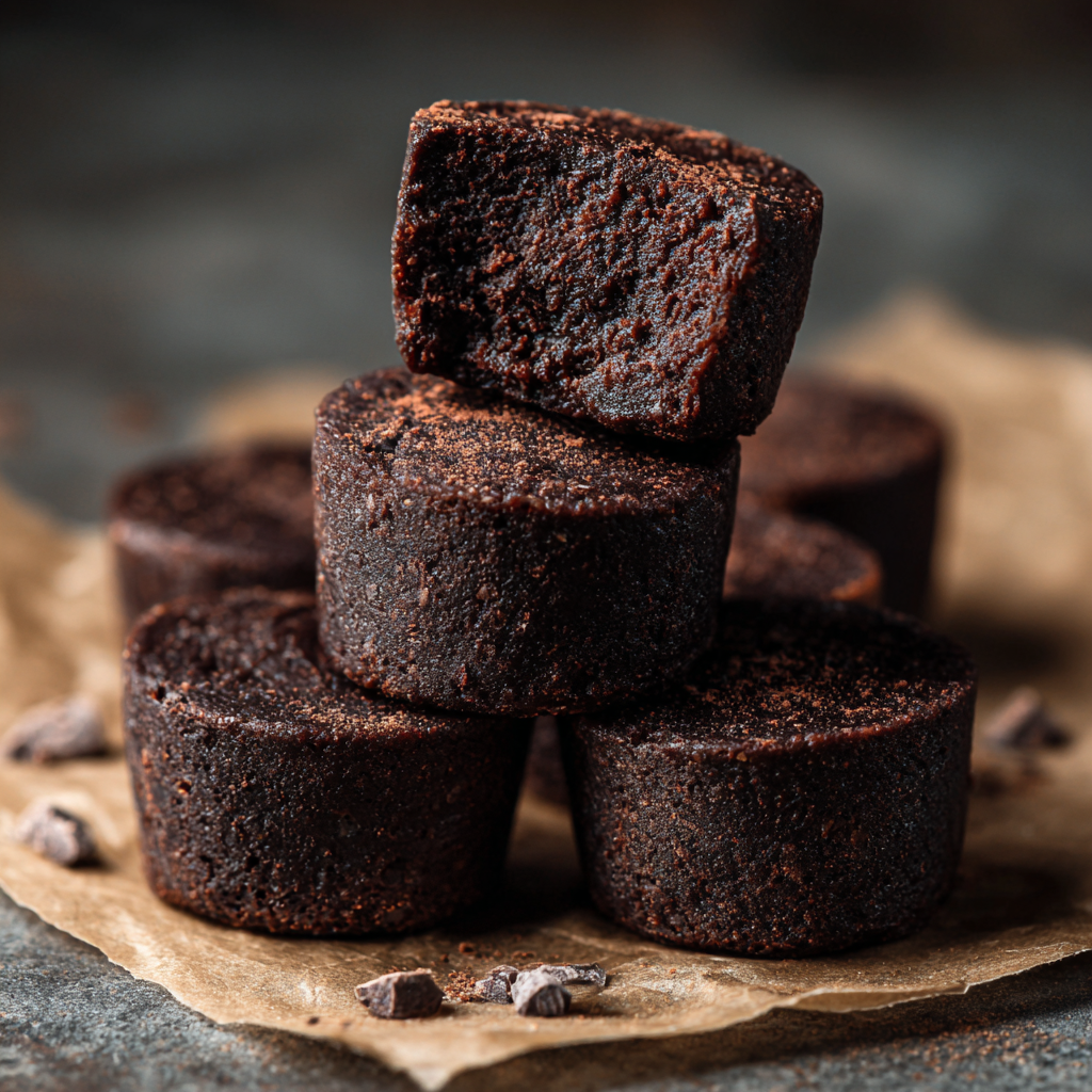 u3929625643 fudgy no bake brownie bites stacked on parchment f695ee17 135b 43e5 bb82 da81f60e9d77 0